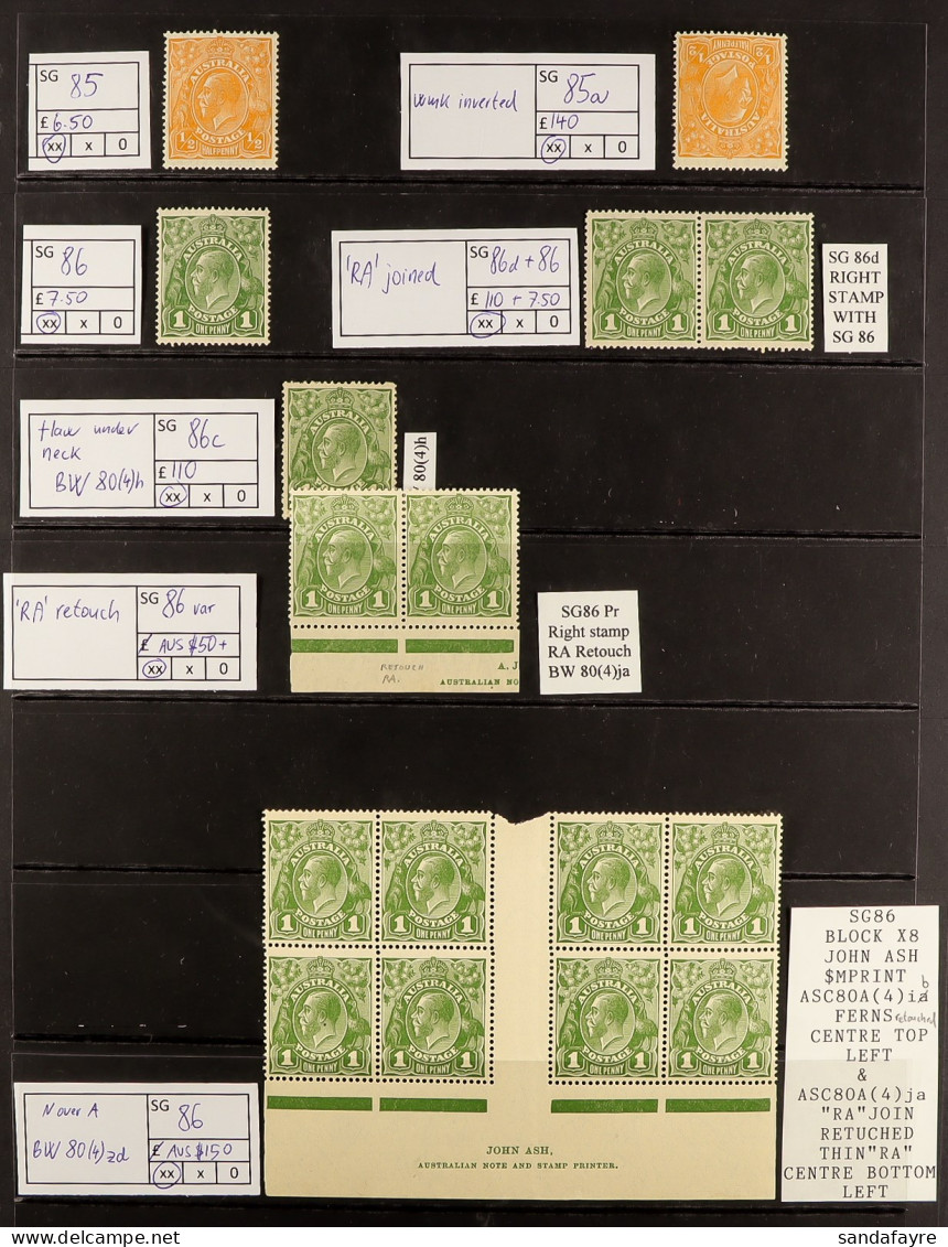 1926-30 KGV HEADS SPECIALIST'S NEVER HINGED MINT RANGE On Stock Pages, Includes 1926-30 Perf 14 Â½d Wmk Inverted, 1d 'RA - Sonstige & Ohne Zuordnung