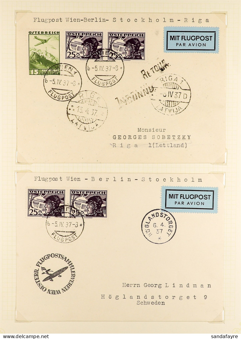 1927 - 1937 AIR POSTS COVERS, CARDS COLLECTION. Chiefly First Flights (17 Covers/cards). - Other & Unclassified