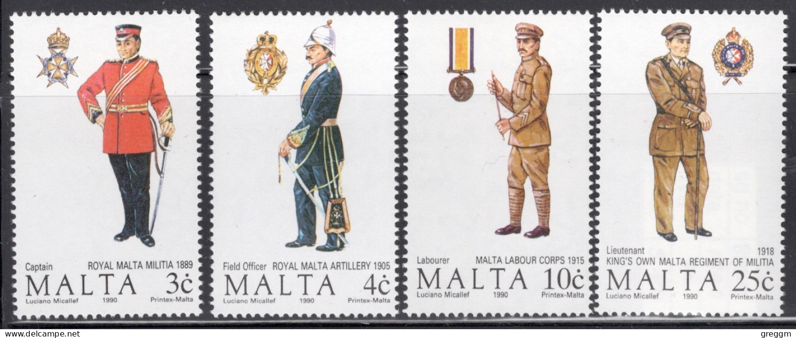 Malta 1990 Set Of Stamps To Celebrate Uniforms In Unmounted Mint - Malte