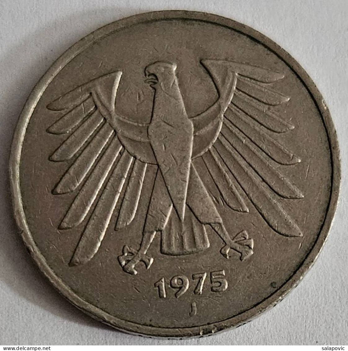 Germany, 5 DEUTSCHE MARK 1975 J - 5 Mark