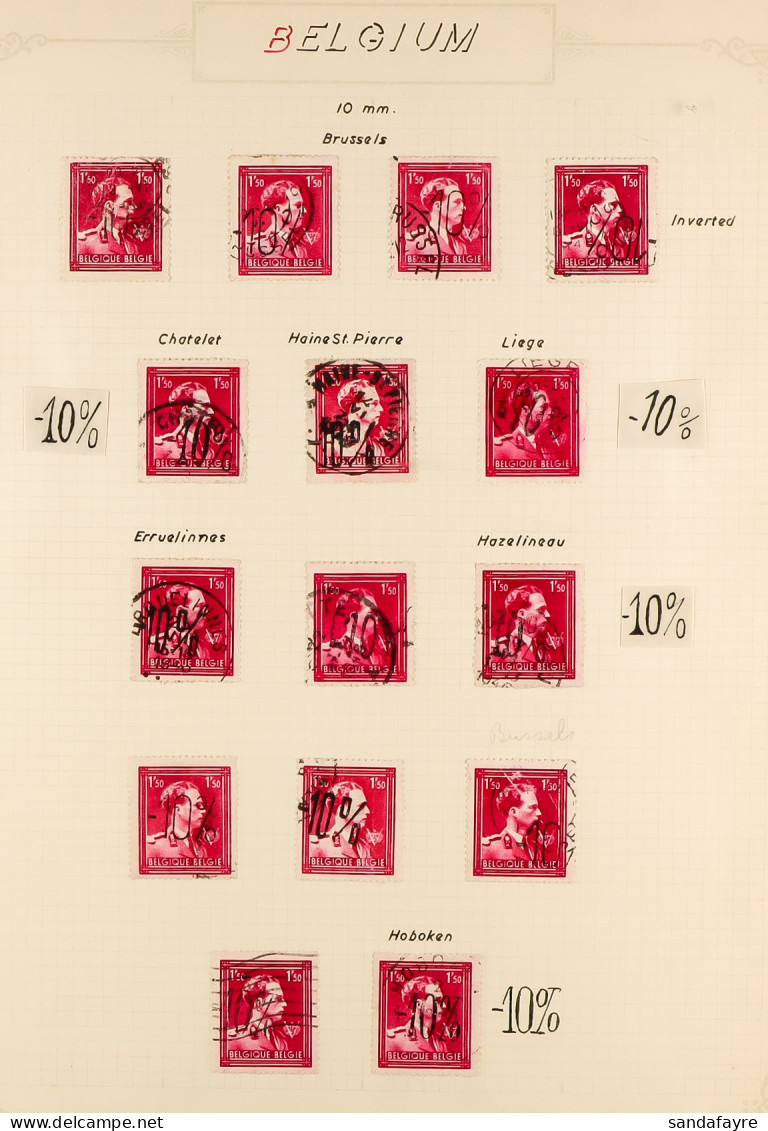 1946 PROVISIONAL SURCHARGES Mint & Used Collection On Pages, Includes Many Identified Local Handstamps, A Few Covers Etc - Sonstige & Ohne Zuordnung