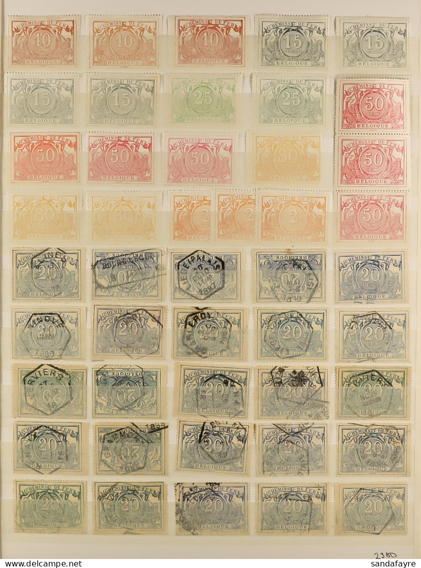 RAILWAY & PARCEL STAMPS 1879-1970's Extensive Mostly Used Collection In Four Volumes With Plenty Of Postmarks Interest,  - Andere & Zonder Classificatie