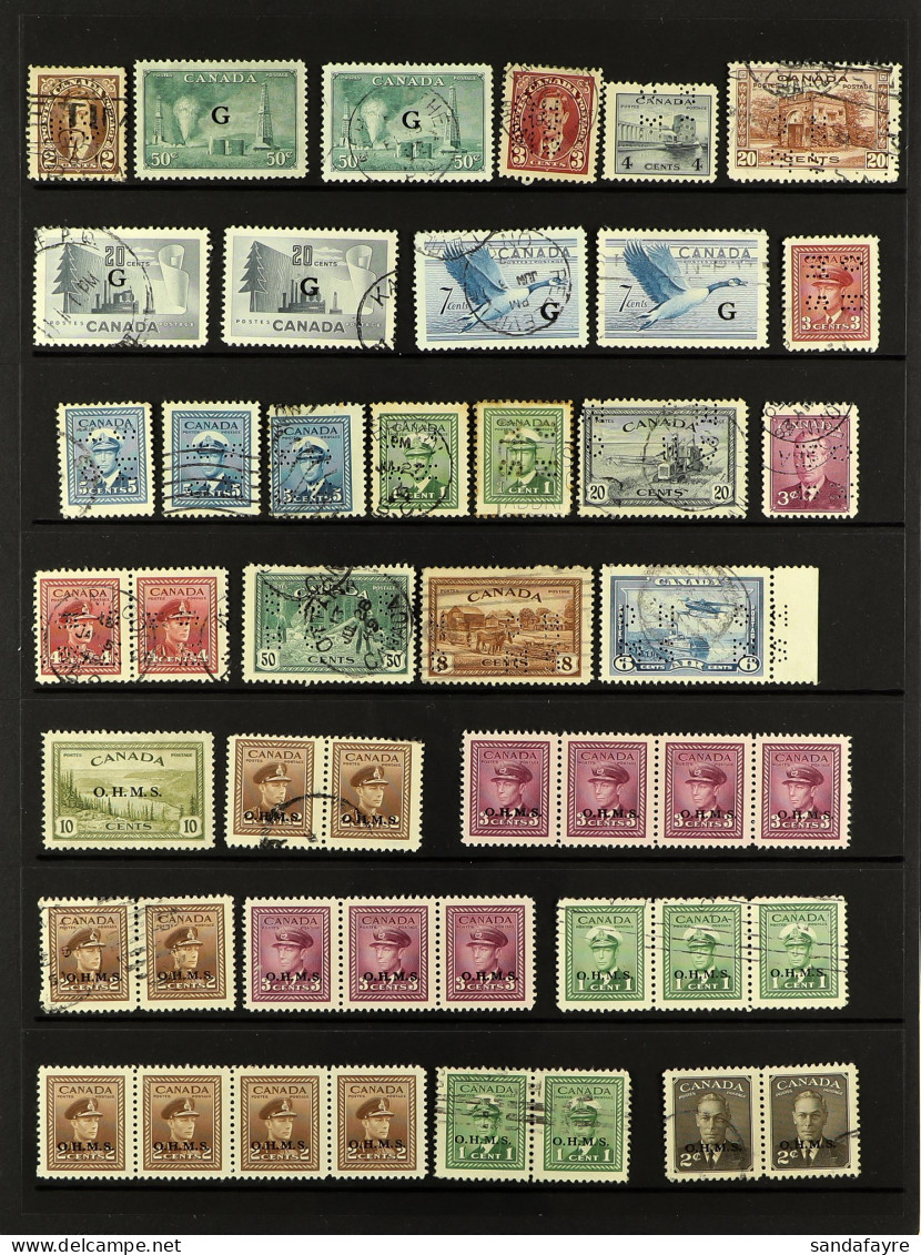 OFFICIAL STAMPS 1939 - 1953 Chiefly Used Accumulation On Protective Pages Includes Blocks, Stc Â£2000+ (approx 600 Stamp - Andere & Zonder Classificatie