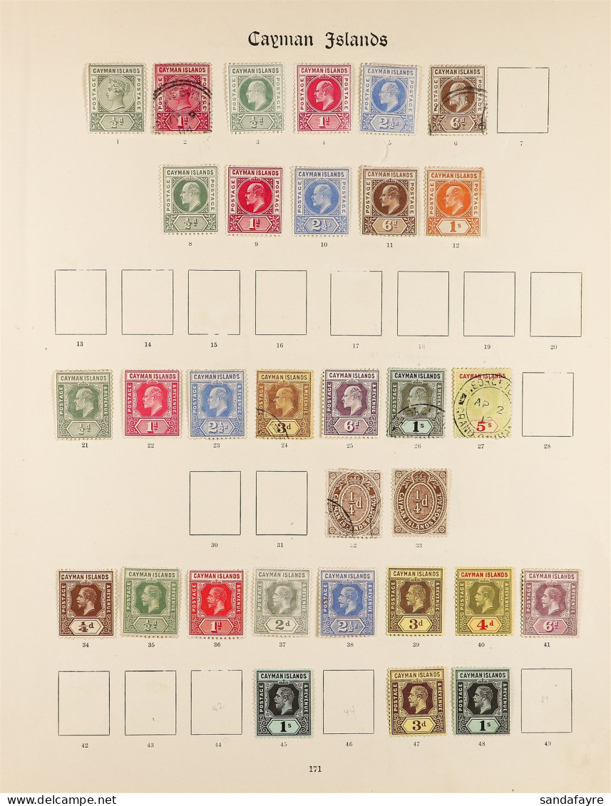 1900 - 1935 COLLECTION ON SG 'IMPERIAL' PAGES Of Mint & Used Stamps, Well-filled Incl. High Values & Sets (approx 90 Sta - Cayman Islands