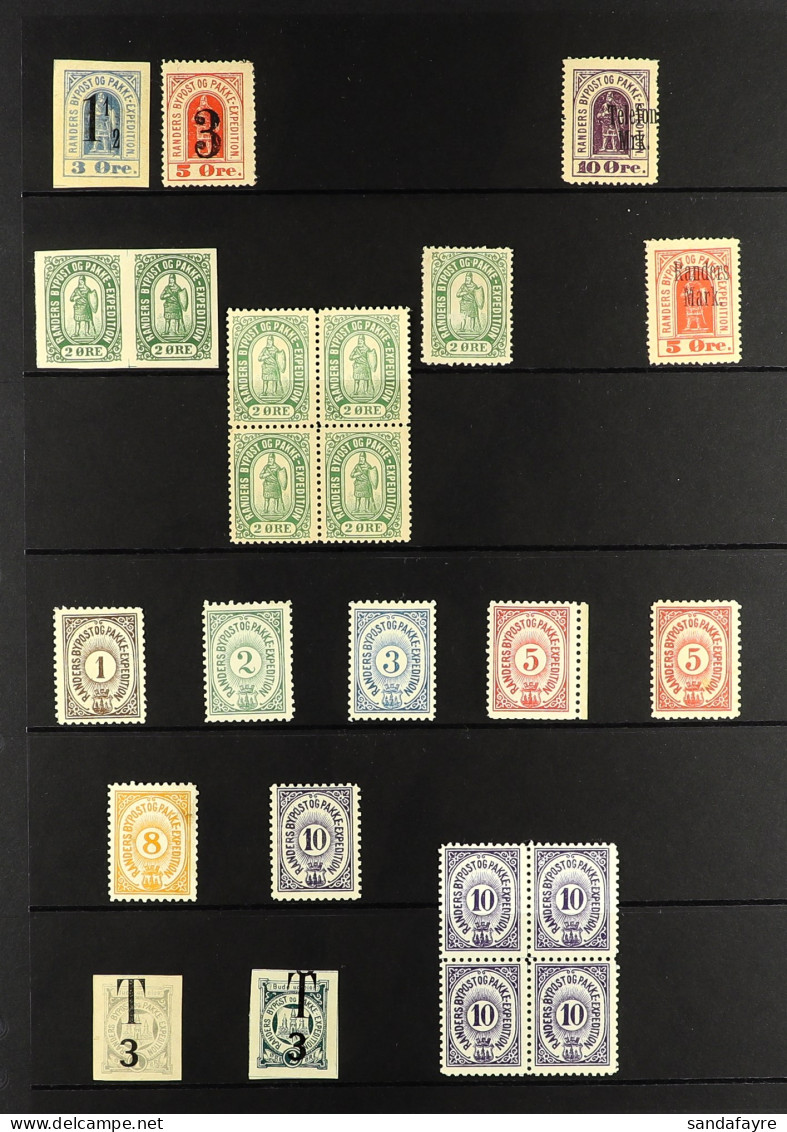 LOCALS - RANDERS BYPOST 1885 - 1889 Mint Collection On Protective Pages (60 Stamps) - Sonstige & Ohne Zuordnung