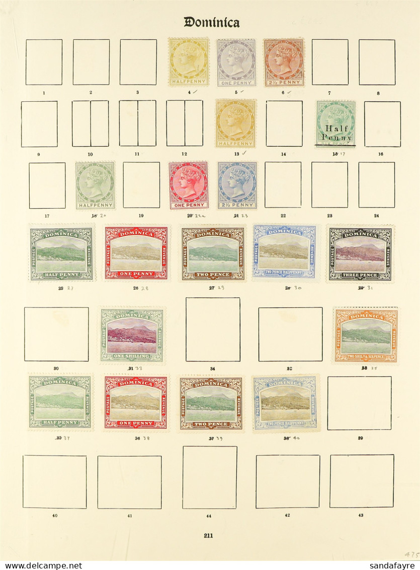 1877 - 1935 MINT COLLECTION On SG 'Imperial' Album Pages Includes Wmk CC & CA Vals To 2Â½d, 1903-07 Roseau To 1s & 2s, 1 - Dominique (...-1978)