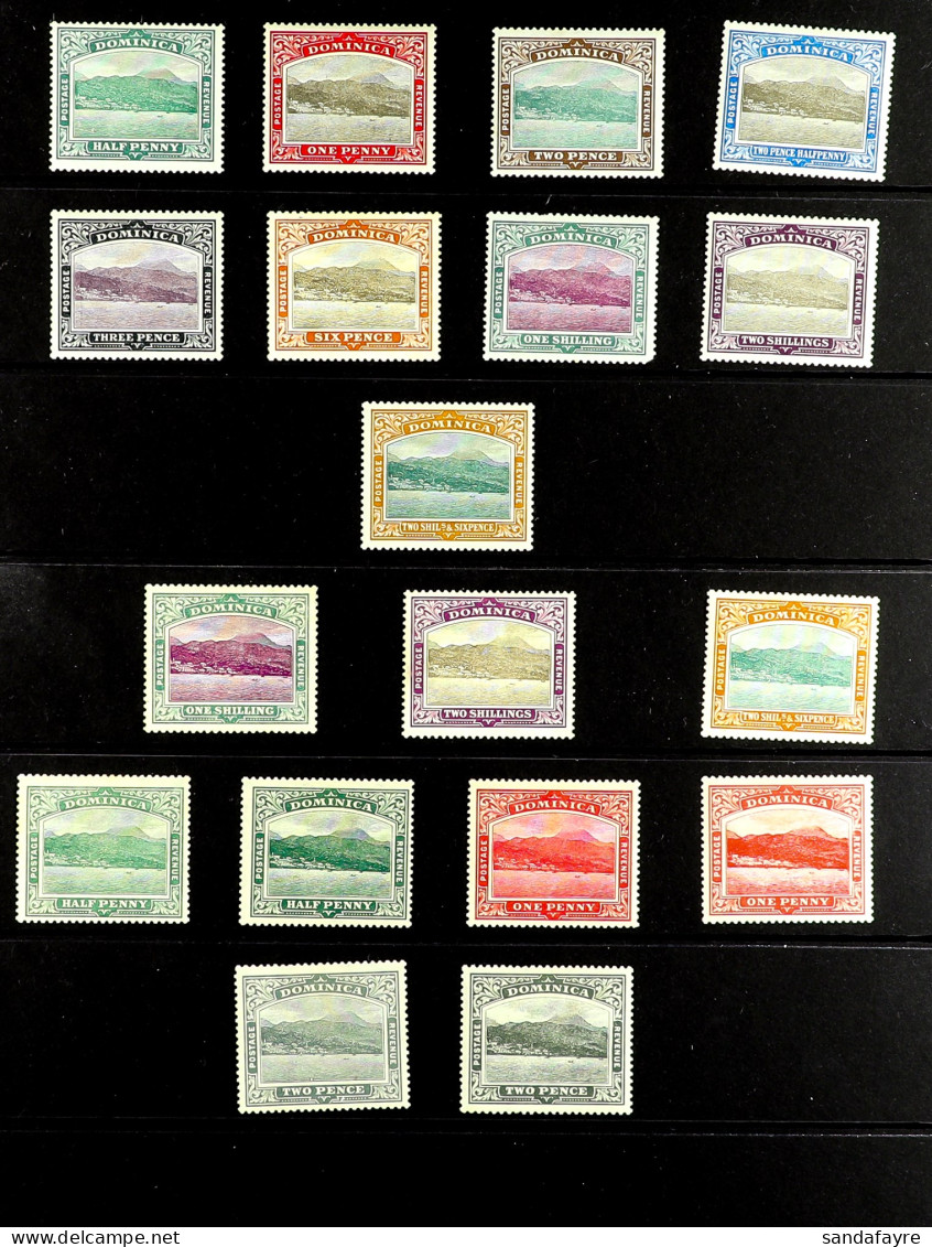 1903 - 1975 COLLECTION Of Mint Stamps On Protective Pages, 1903-07 Set To 2s6d, 1908-20 Set To 2s6d Plus Shades, 1921-22 - Dominique (...-1978)