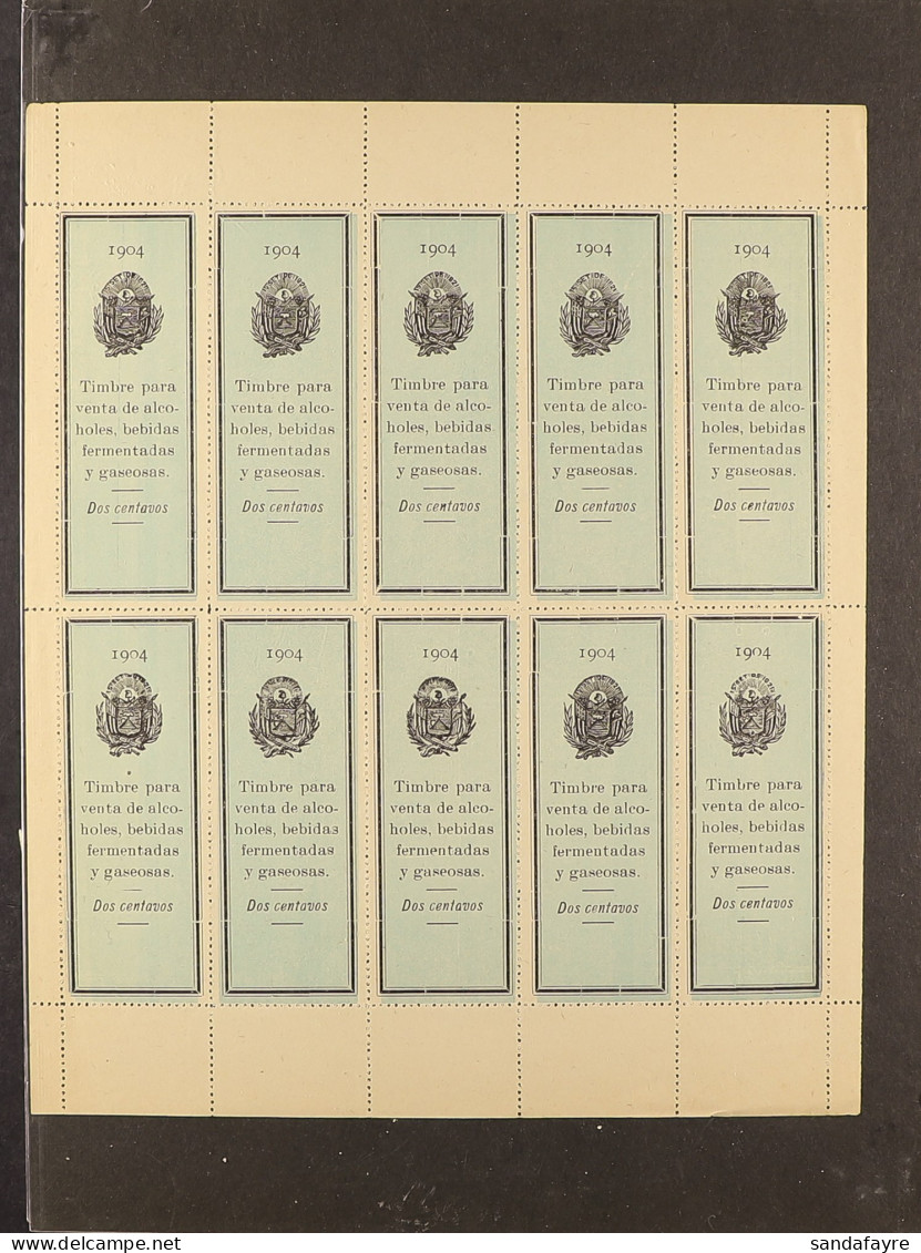 REVENUE STAMPS 1904 Issues With Many Blocks & Complete Sheets (770+ Stamps) - El Salvador