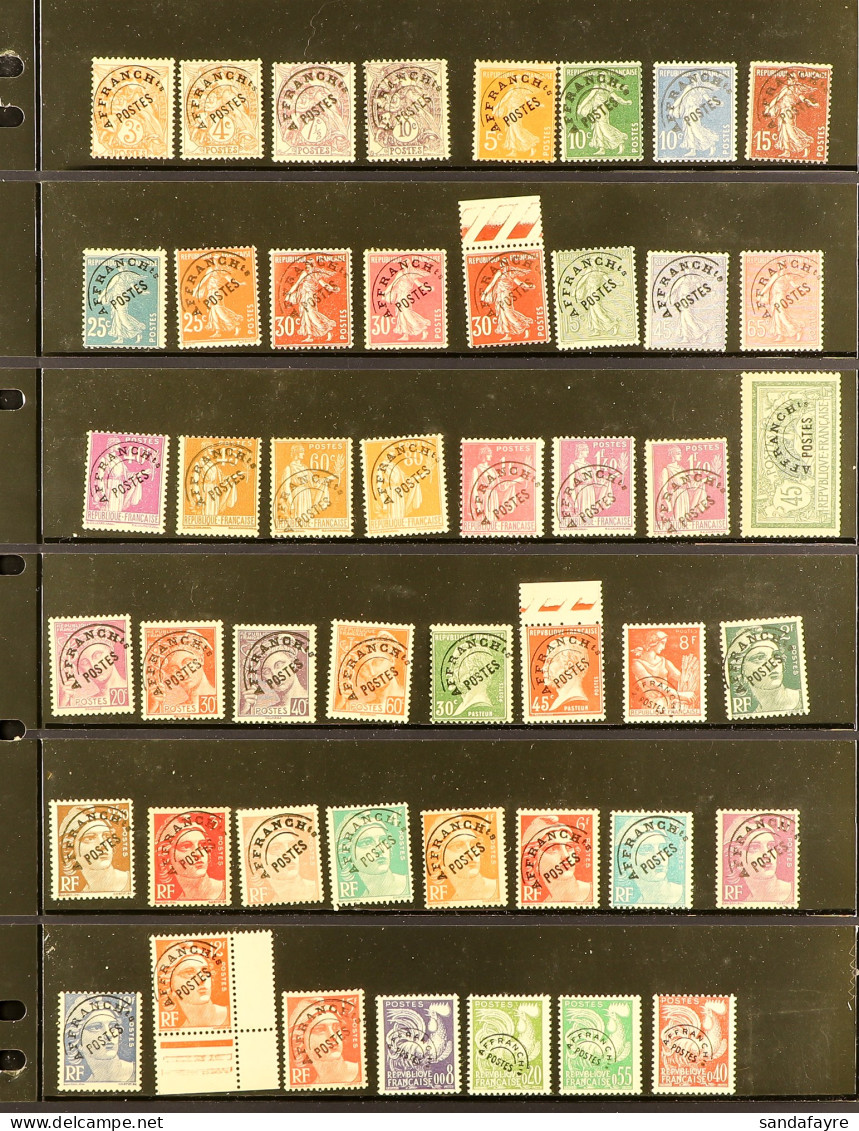 1862 - 1949 BALANCE OF A COLLECTION, CAT â‚¬5000+ Of Mint & Used Stamps On Protective Pages Includes Pre-obliterated, Po - Autres & Non Classés