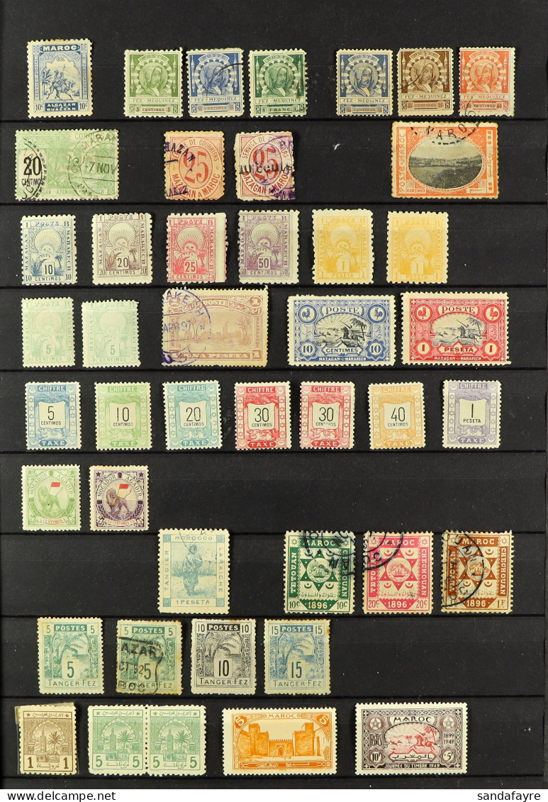 MOROCCO BOX FILE With 1890's - 1960's Accumulation Of Mint / Never Hinged Mint & Used Stamps, Also Some Covers Note Some - Sonstige & Ohne Zuordnung