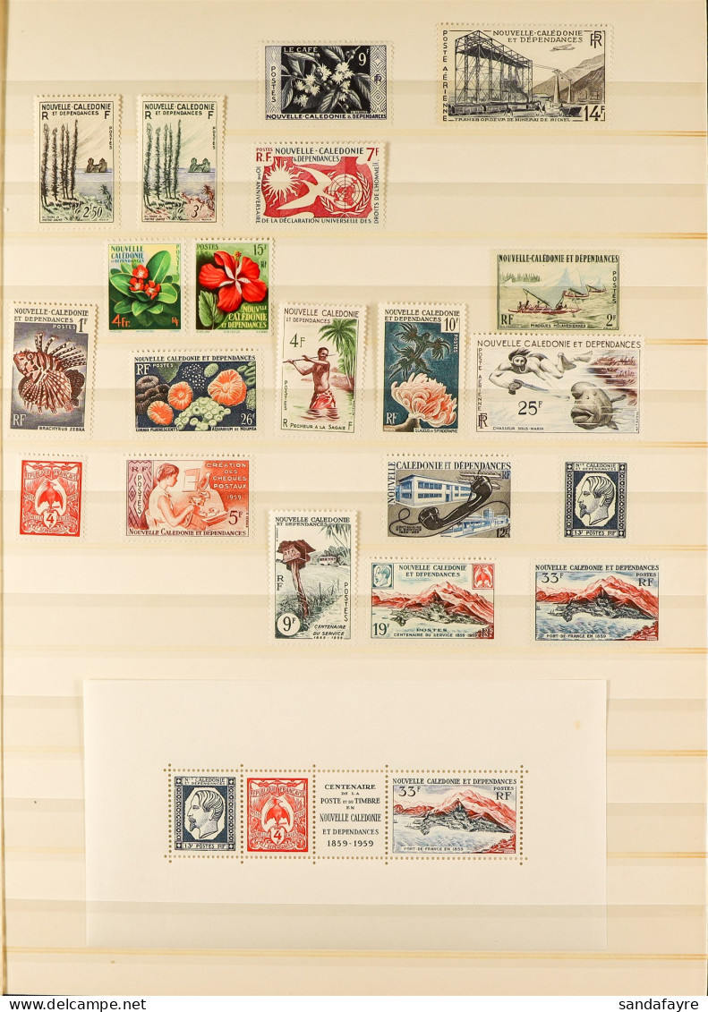 NEW CALEDONIA 1955 - 1997 MINT / NEVER HINGED MINT Stamps On Stock Book Pages, Also Various 'back Of The Book' Issues (3 - Andere & Zonder Classificatie
