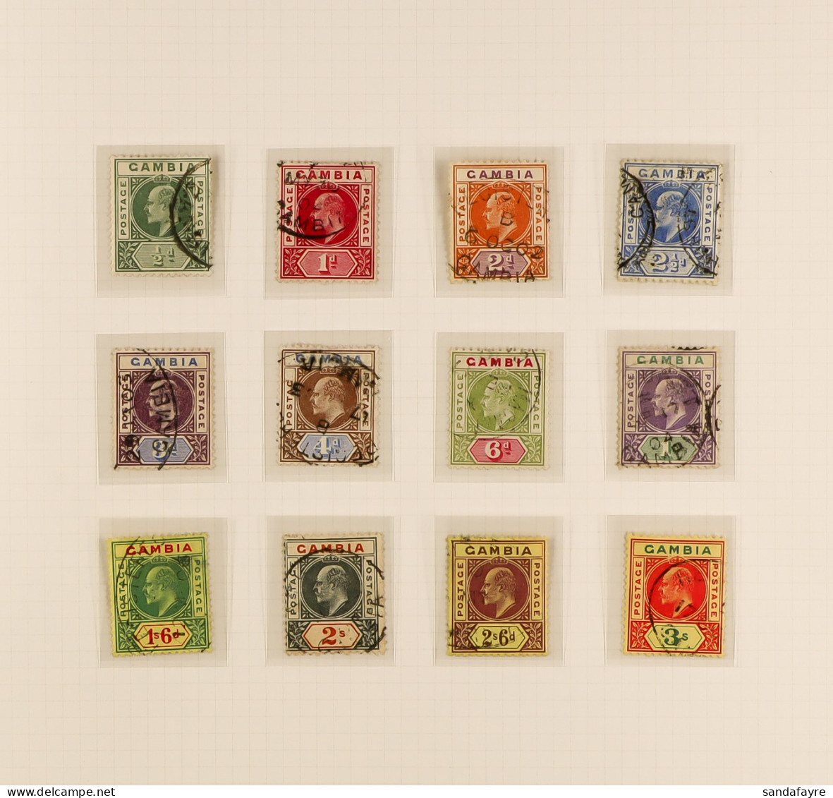 1869-1922 USED COLLECTION In Hingeless Mounts On Pages, Includes 1869-72 6d (x2), 1874 4d (x2) & 6d (x2), 1880-81 Wmk Up - Gambie (...-1964)