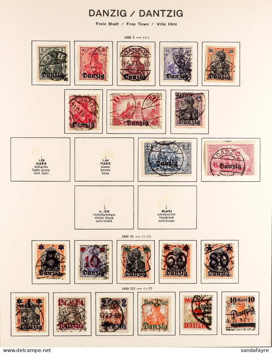 DANZIG - 1920 - 1937 USED COLLECTION On Schaubek Danzig Album Pages (170+ Stamps) - Other & Unclassified