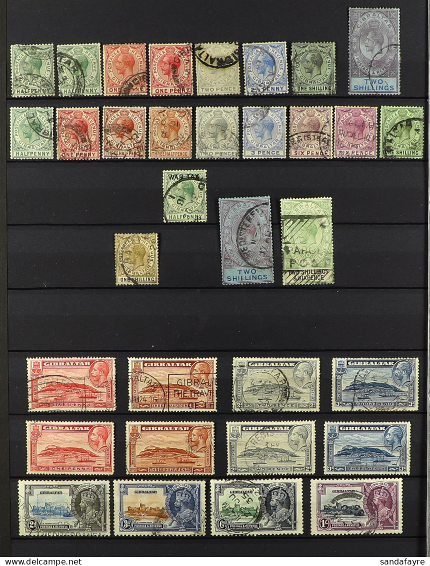 1886 - 1935 USED COLLECTION On Protective Pages, Much Here. Stc Â£700+ (70+ Stamps) - Gibraltar
