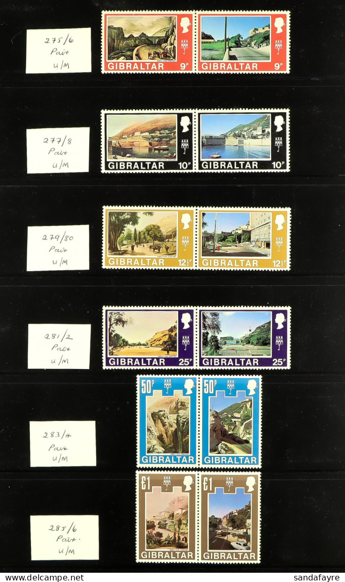 1971-1992 COLLECTION In Two Albums, Includes Mostly Never Hinged Mint Stamps (apparently Complete For The Period), Mini- - Gibraltar