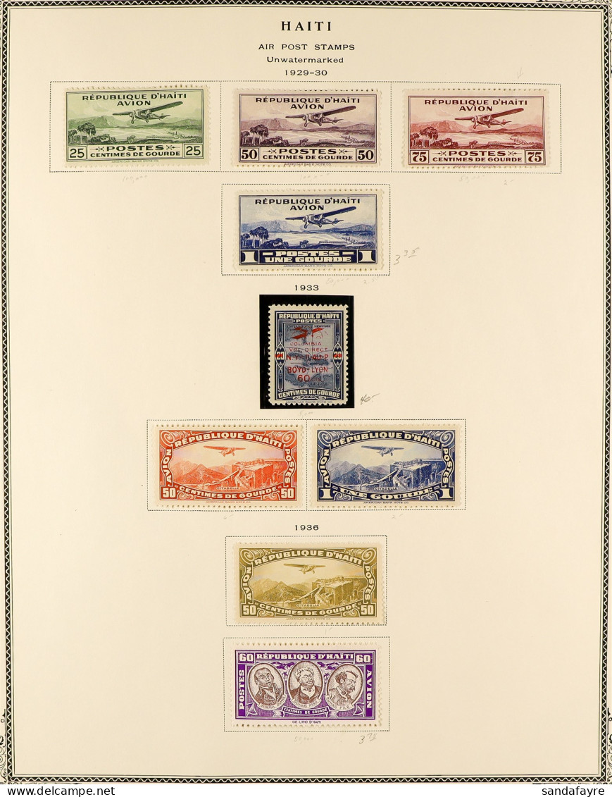 1929 - 1976 AIR POST STAMPS Of Chiefly Mint / Never Hinged Mint Sets And Miniature Sheets / Sheetlets, Also Imperforates - Haití