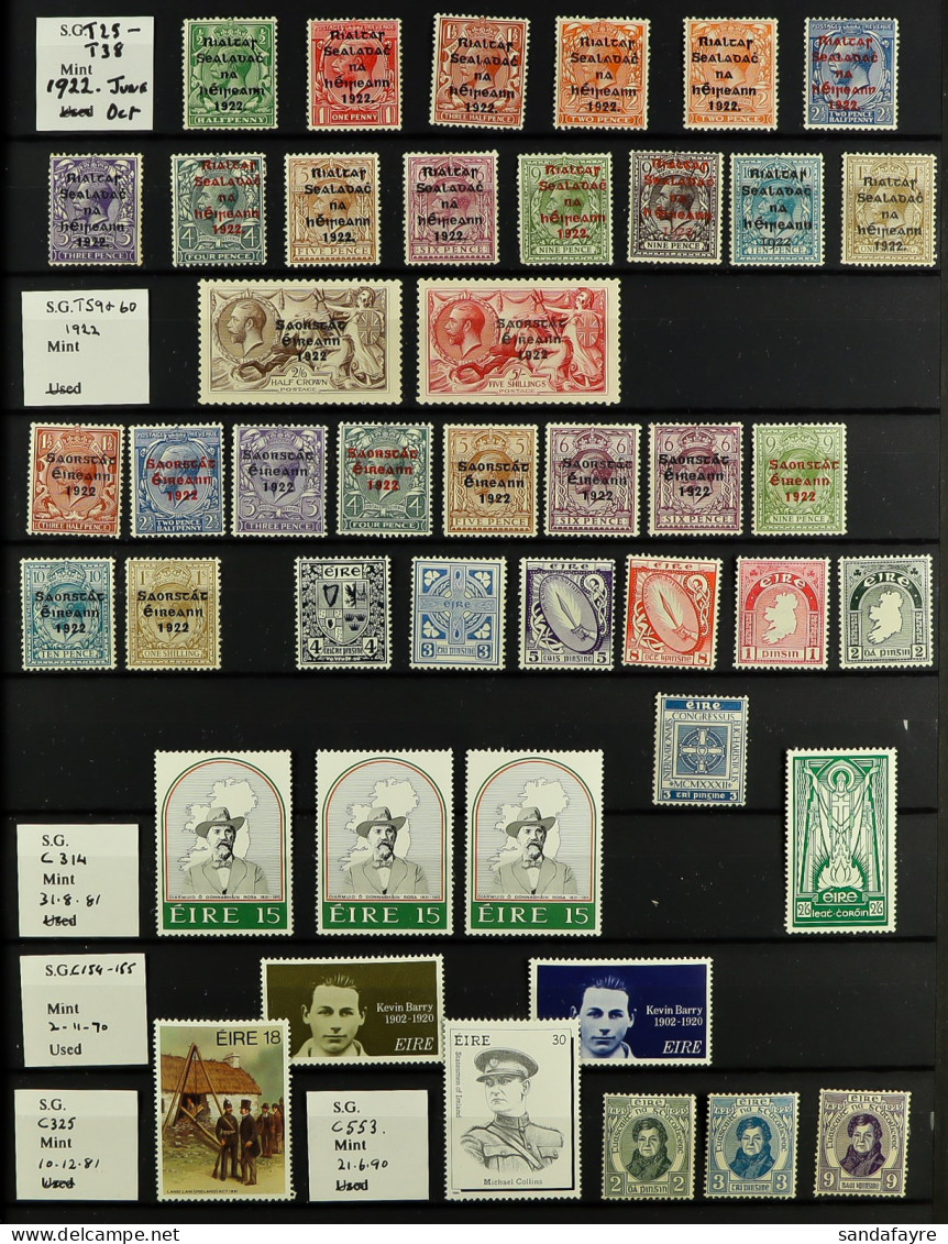 1922-2004 FINE MINT COLLECTION In Stockbook, Later Issues Are Never Hinged. Includes 1922 Thom Opts Basic Set, 1922-23 O - Andere & Zonder Classificatie