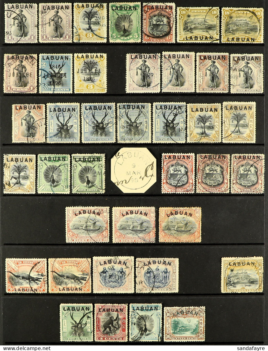 1894 - 1902 USED STAMPS WITH CDS CANCELS. 39 Stamps With Attractive Cds Cancellations (not The Barred Remaindered Cancel - Bornéo Du Nord (...-1963)