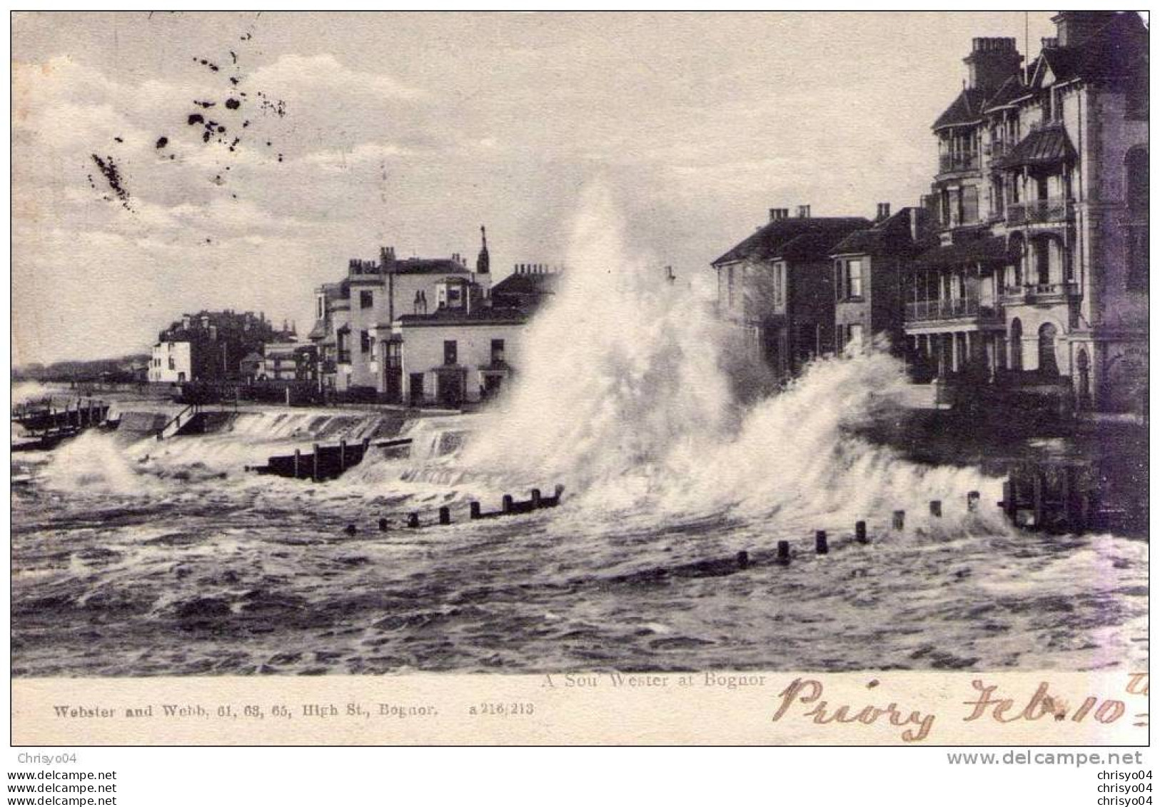 ANGLETERRE A SOU' WESTER AT BOGNOR VAGUES TEMPETE - Bognor Regis