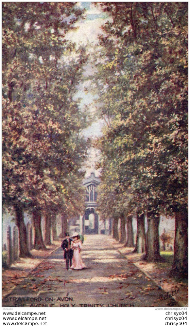 < ANGLETERRE STRATFORD ON AVON THE AVENUE HOLY TRINITY CHURCH BY OILETTE - Stratford Upon Avon