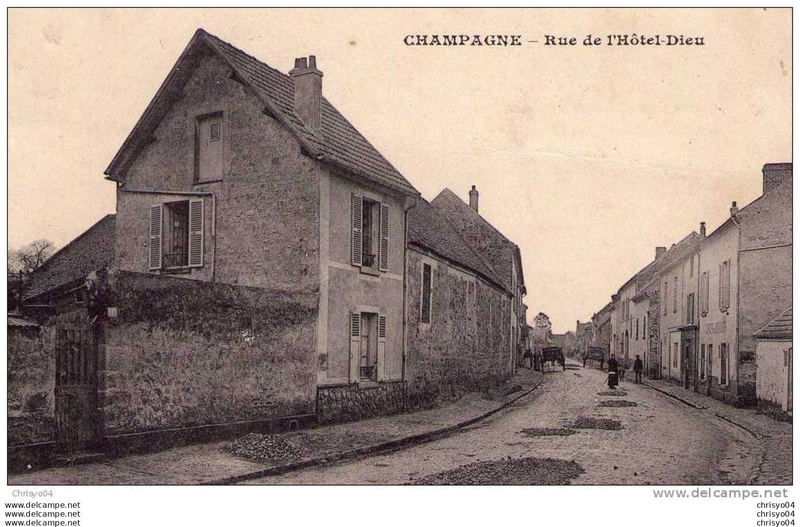 & 95 CHAMPAGNE RUE DE L'HOTEL DIEU - Champagne Sur Oise