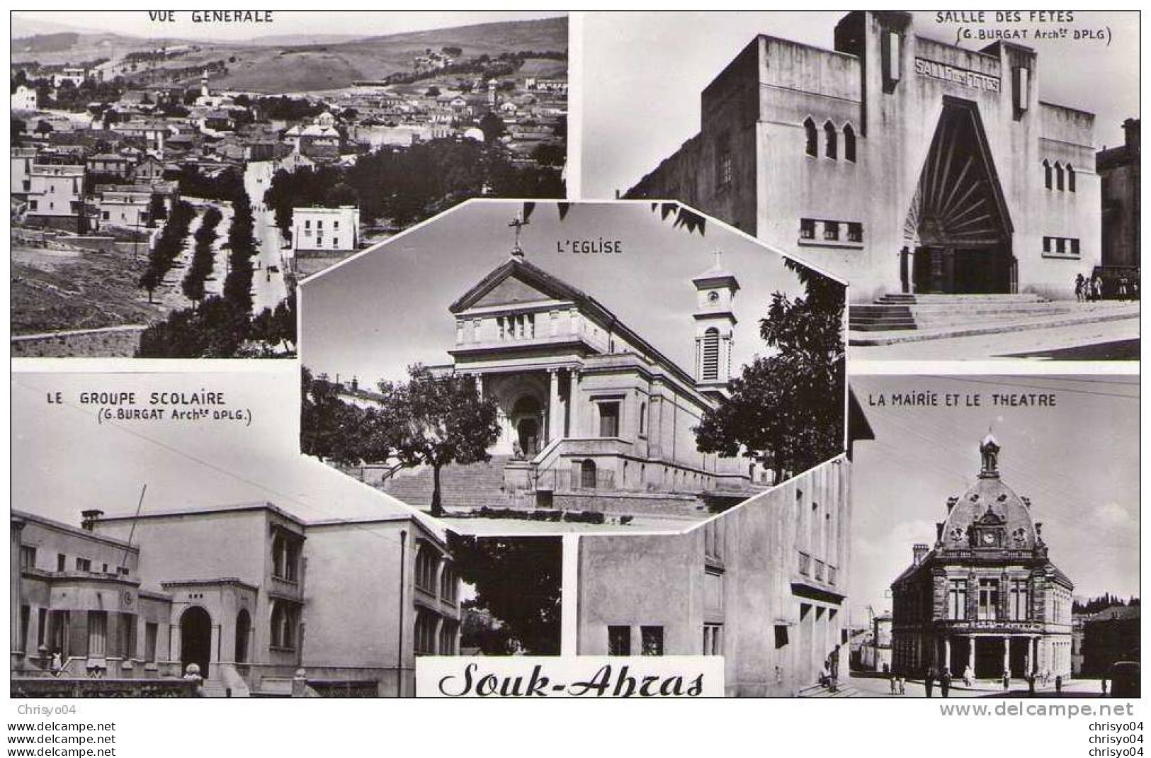 9st ALGERIE SOUK AHRAS MULTIVUES SALLE DES FETES ECOLE MAIRIE THEATRE - Souk Ahras