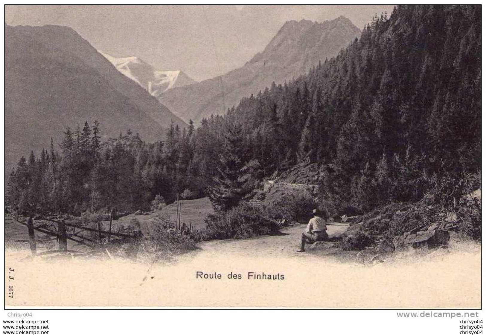 9pie  SUISSE ROUTE DES FINHAUTS ANIMEE DOS NON DIVISE EN TTBE - Finhaut