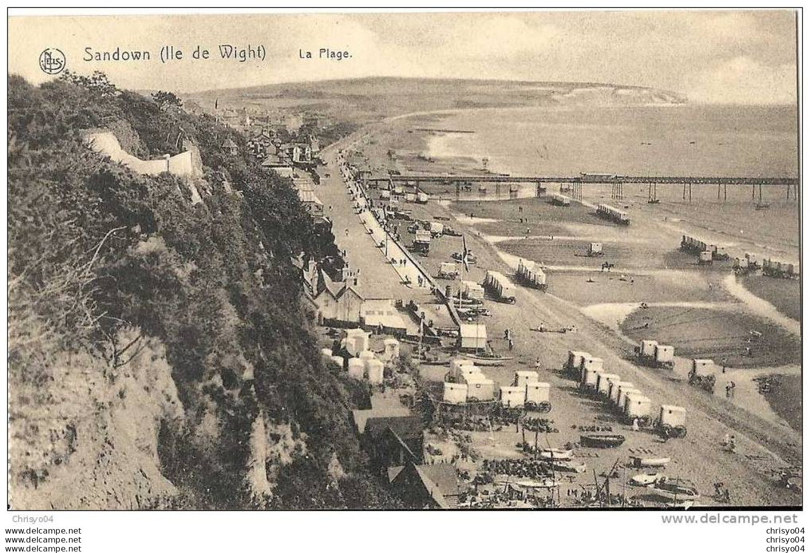 10vae  ANGLETERRE SANDOWN (ILE DE WIGHT) LA PLAGE - Sandown