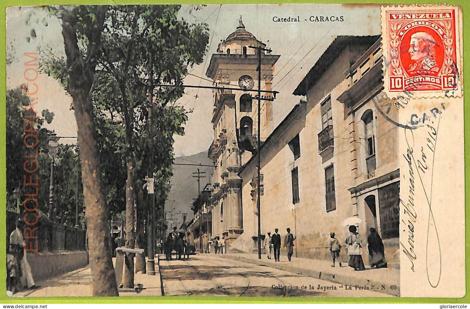 Af2901 - VENEZUELA - VINTAGE POSTCARD - Caracas - 1913 - Venezuela