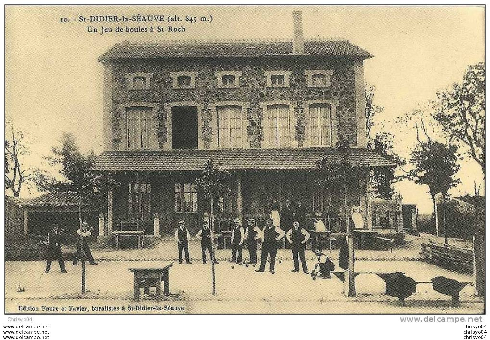 11paJ    UNE PARTIE DE PETANQUE JEU DE BOULES A ST ROCH ST DIDIER LA SEAUVE (REPRO) - Petanca