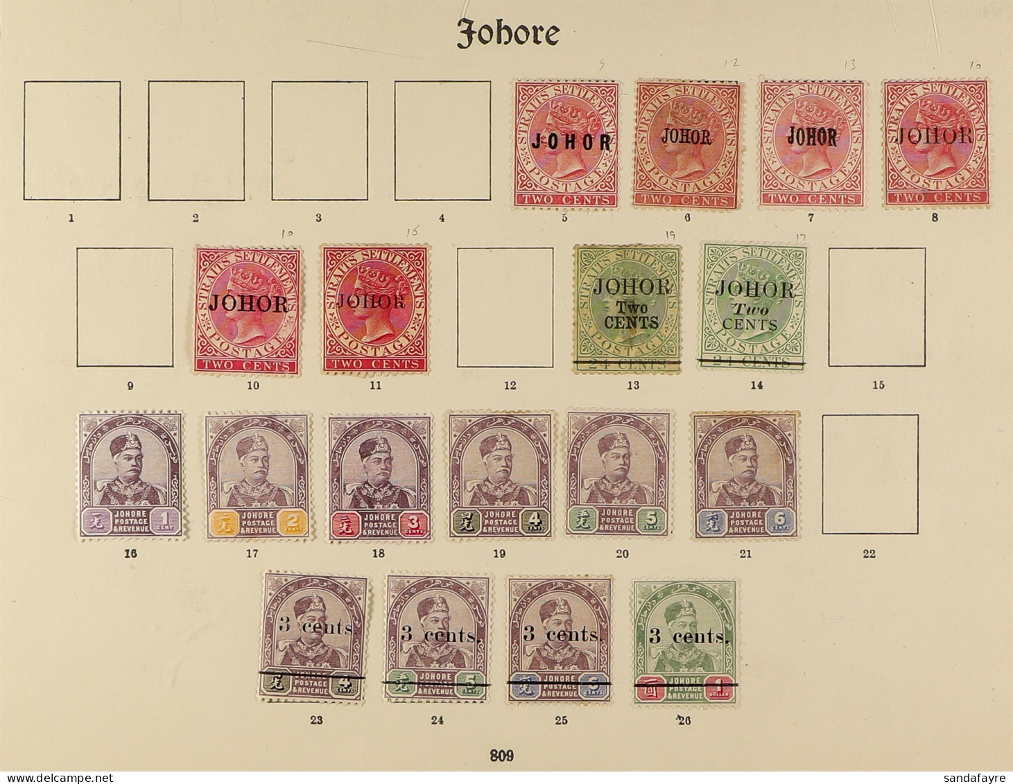 JOHORE 1884 - 1935 MINT COLLECTION On Partial / Full SG 'Imperial' Album Pages, Incl. 1884-91 Overprints Types 9, 10, 12 - Sonstige & Ohne Zuordnung