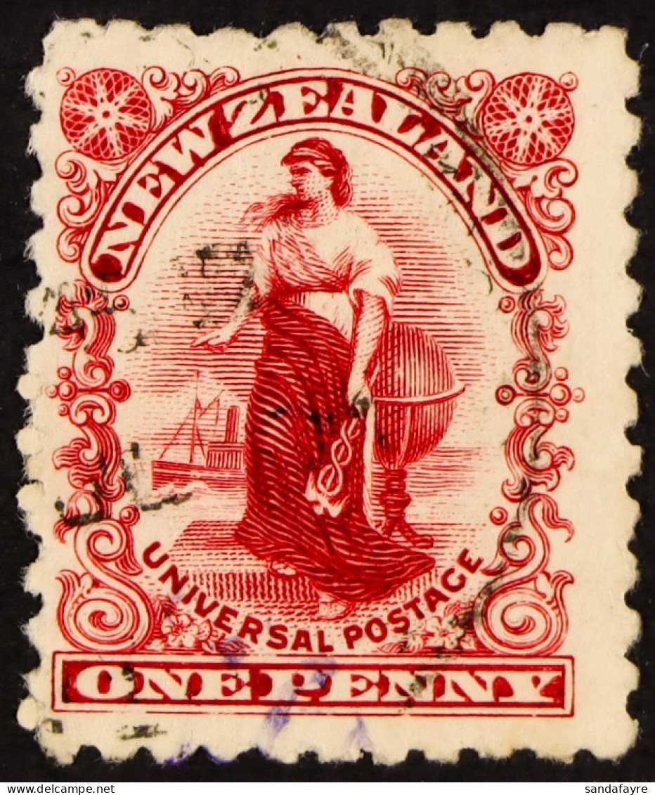 1902 (Apr) 1d Carmine 'Universal' Perf 11 On Thin, Hard Cowan Paper, SG 301, Very Fine Used. Cat Â£1000. - Other & Unclassified