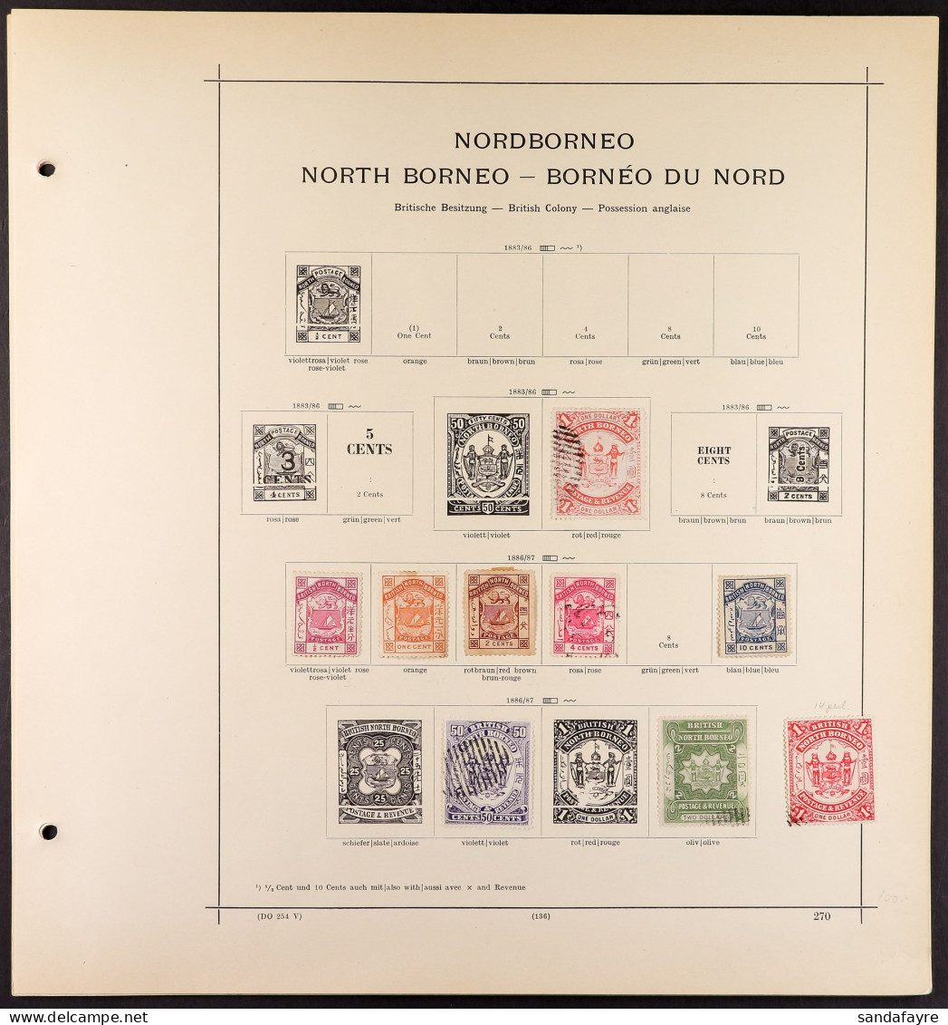 1883 - 1948 COLLECTION Of 150+ Mint & Used On Album Pages, Stc Â£1260 (NOT Including The Remaindered / Cto Bar Cancelled - Bornéo Du Nord (...-1963)