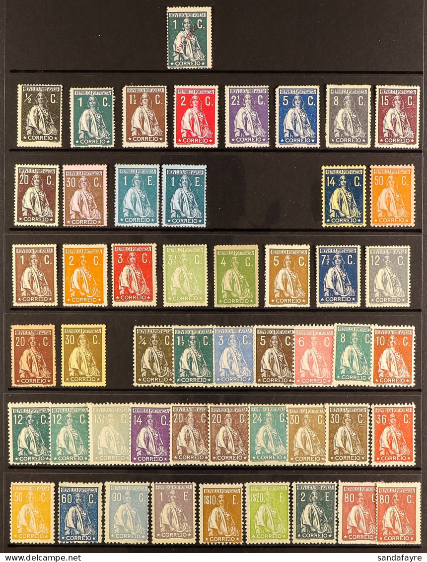 1912-22 CERES ISSUE COLLECTION Of Mint Stamps Incl. 1912-20 Perf. 15x14 Values Between Â½c And 1E With 8c Slate, 30c Bro - Autres & Non Classés