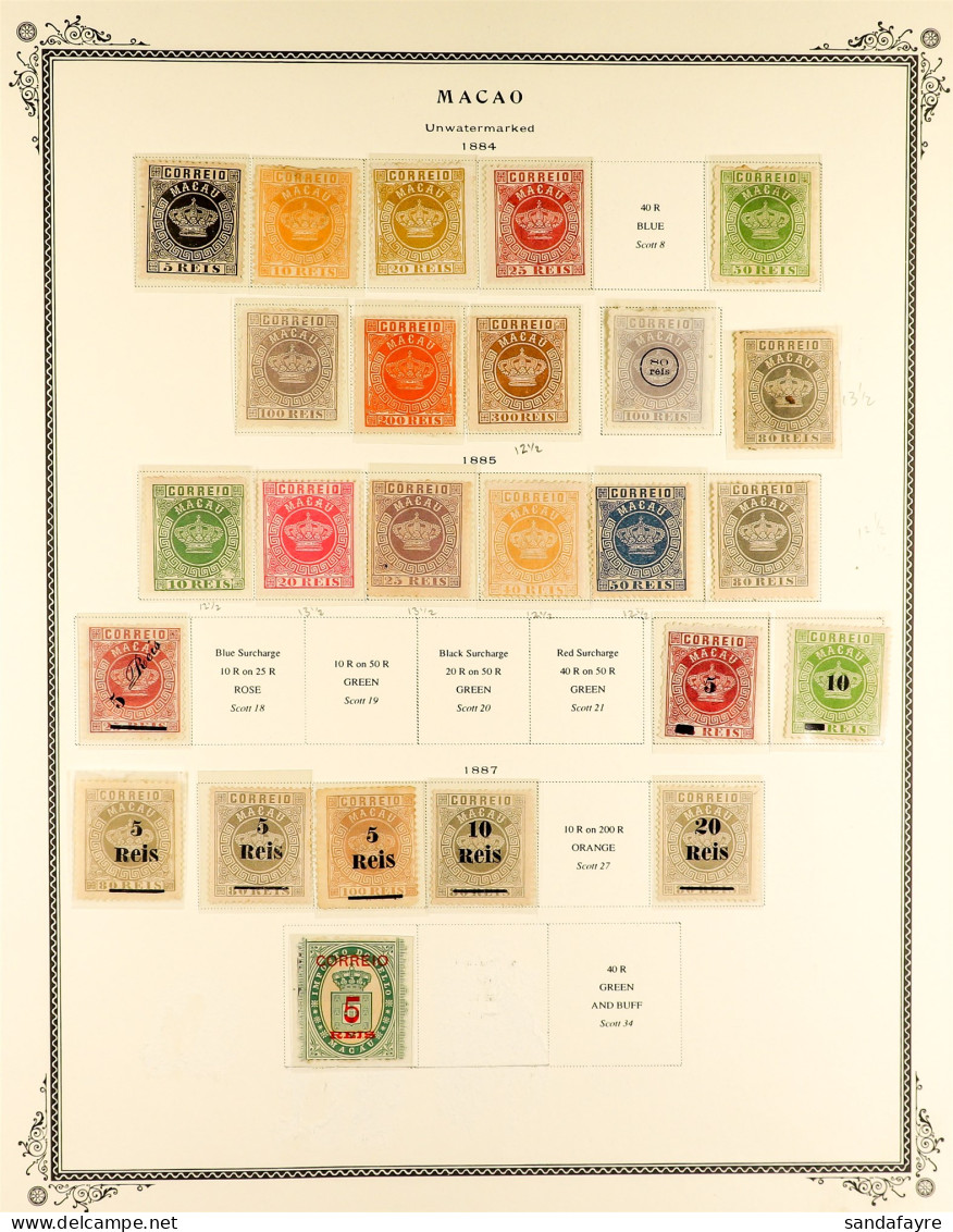 MACAO MINT COLLECTION On Scott Macao Album Pages, Comprehensive For 1884 To 1974, Many Sets, Higher Values, 'back Of The - Andere & Zonder Classificatie