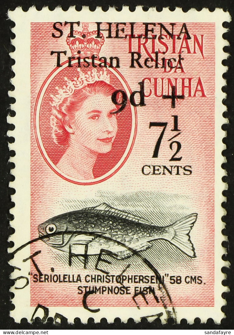1961 7Â½c + 9d Tristan Relief Fund, SG 174, Very Fine Used. Cat Â£1300. - Saint Helena Island