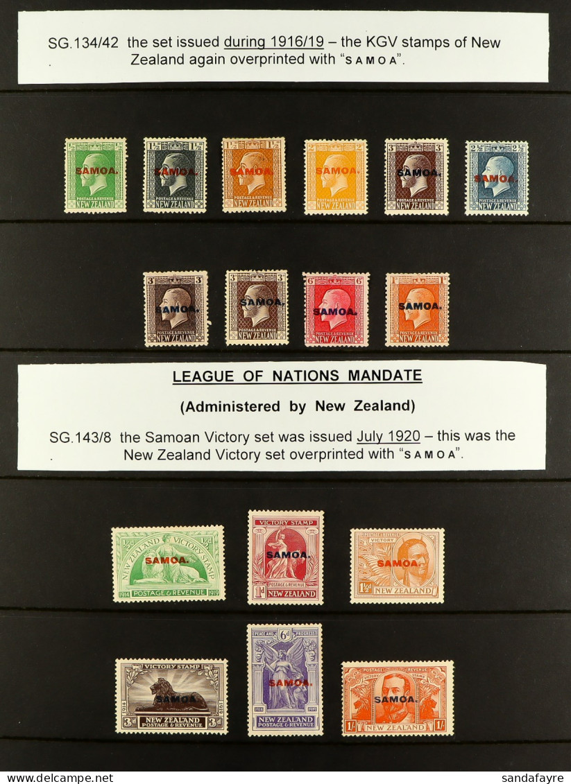 1877 - 1958 COLLECTION Of Chiefly Mint Stamps Nicely Displayed On Protective Pages In A Binders, Note 1899 'Provisional  - Samoa