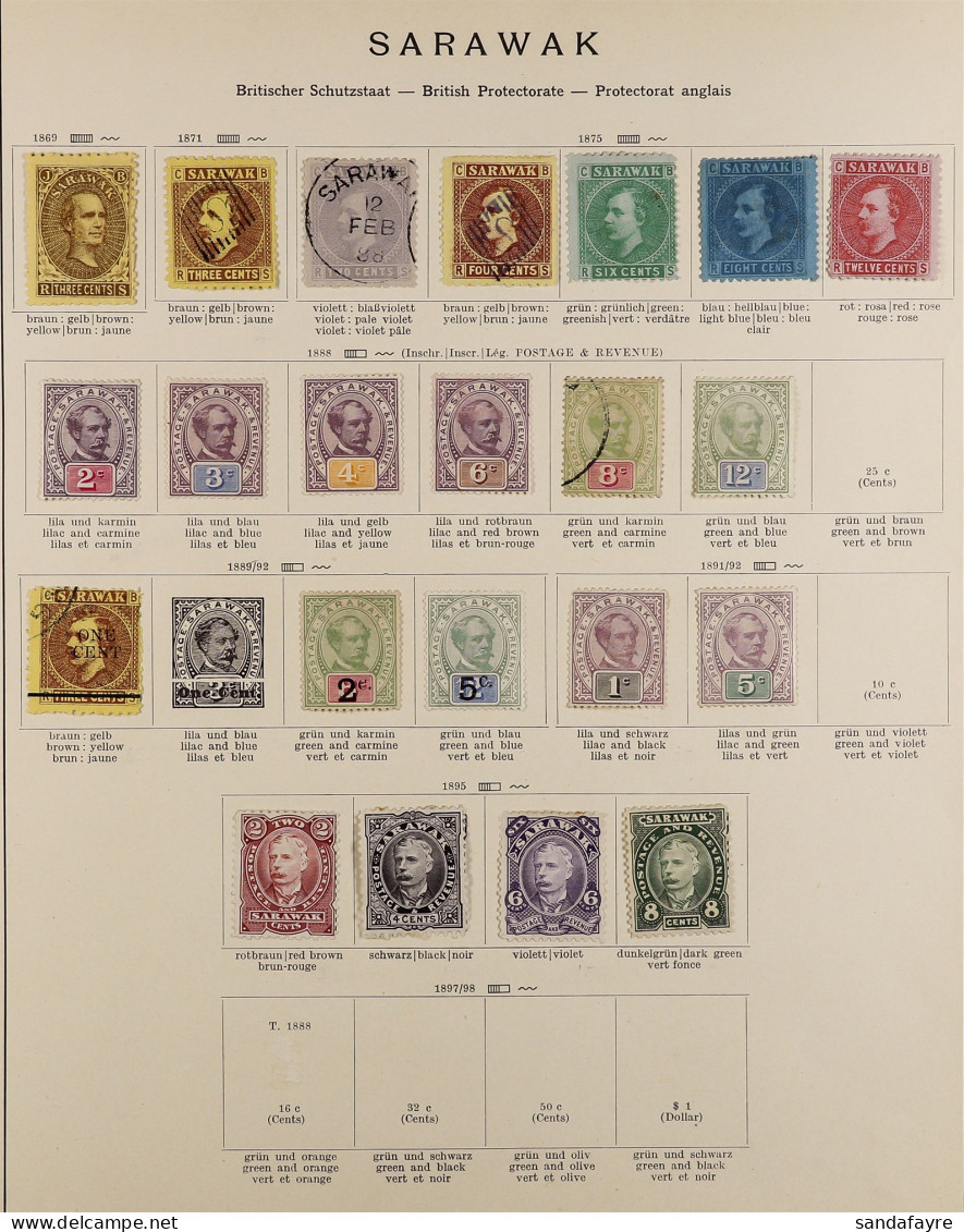 1869 - 1948 COLLECTION Of Mint & Used Stamps On Album Pages, Includes Many Complete Sets (100+ Stamps) - Sarawak (...-1963)