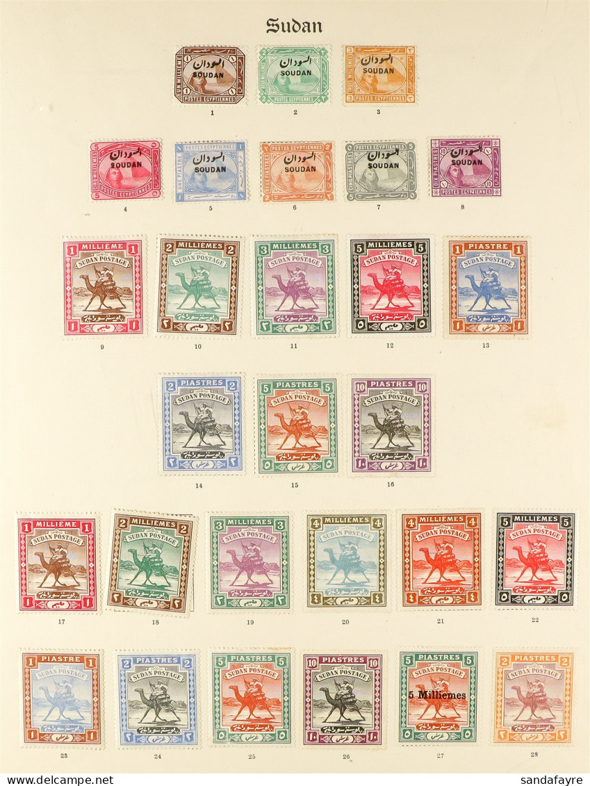 1897 - 1921 COMPLETE MINT COLLECTION Of 28 Stamps On A Single Album Page, Note 1897 Overprinted Set, 1898 Set, 1902-21 S - Soudan (...-1951)