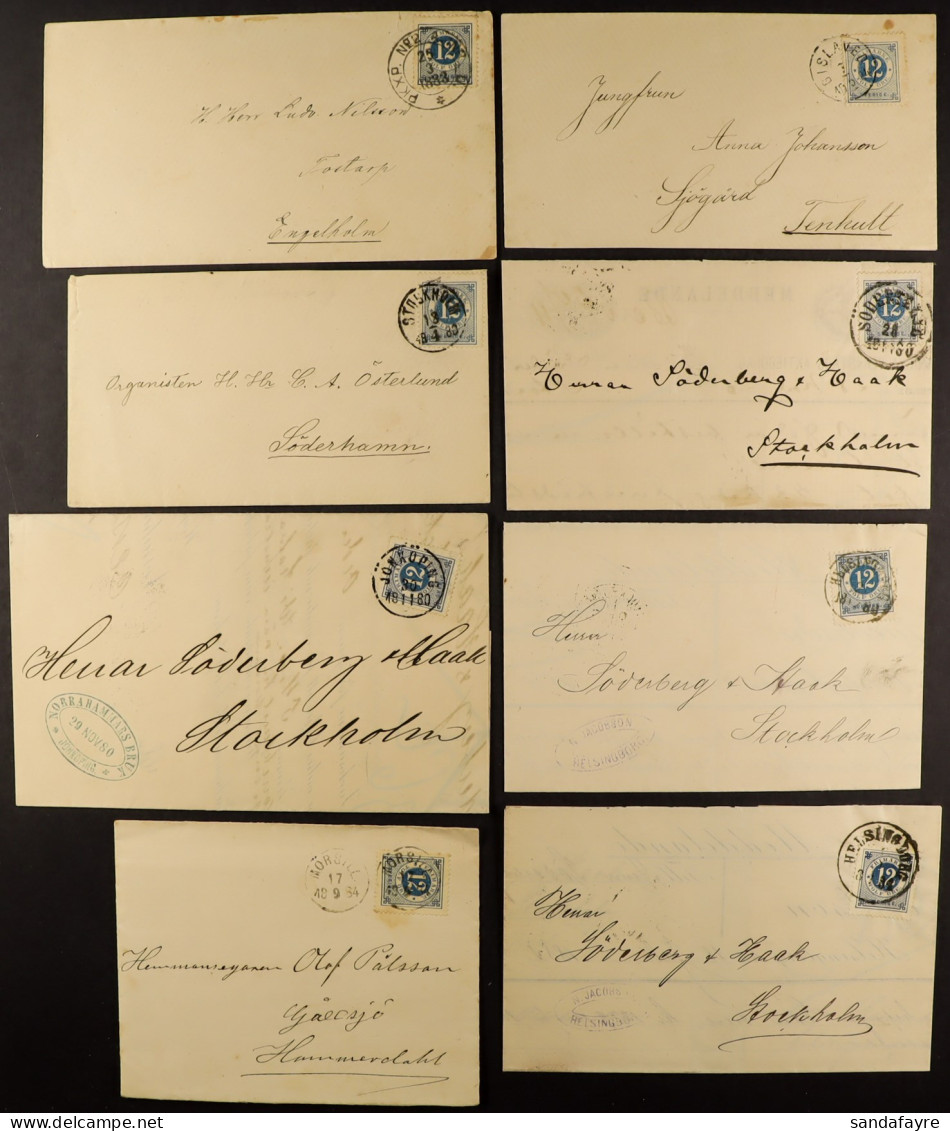 1880-1888 Covers, Entire Letters & A Few Cards Bearing Mostly 12o Stamps Cancelled By Various Town Cds's & Transit Marks - Sonstige & Ohne Zuordnung