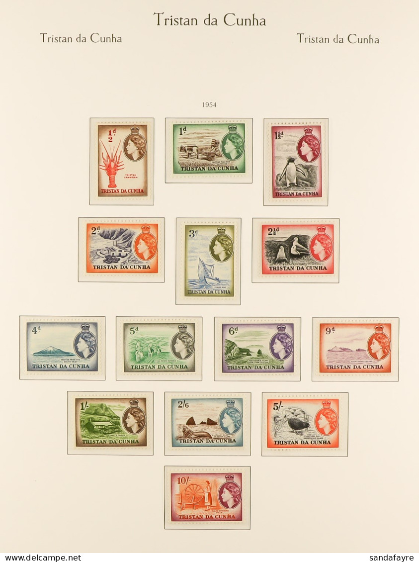 1953-1993 COMPREHENSIVE NEVER HINGED MINT COLLECTION In A Hingeless Kabe Album, Includes 1954 Set, Then Almost Complete  - Tristan Da Cunha