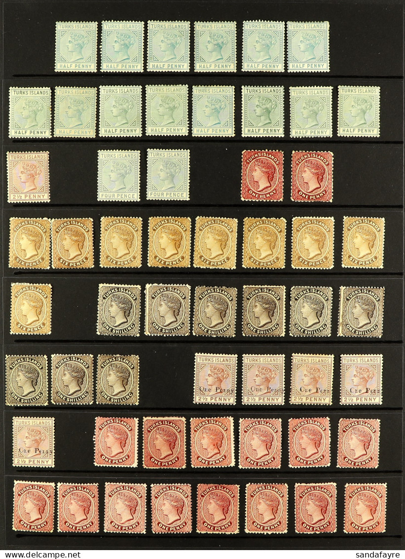 1882 - 1992 MINT STAMPS On Protective Pages From QV To KGV With Duplication (approx 380 Stamps) - Turks & Caicos (I. Turques Et Caïques)