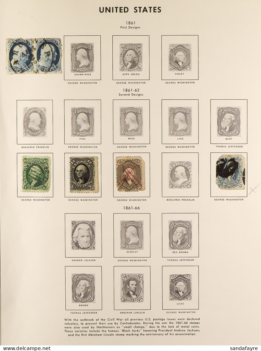 1851-1978 COLLECTION In Two Albums - One With Used Stamps Incl 1861-66 To 24c, 1869 To 12c, 1870-1879 To 90c, 1898 Trans - Andere & Zonder Classificatie