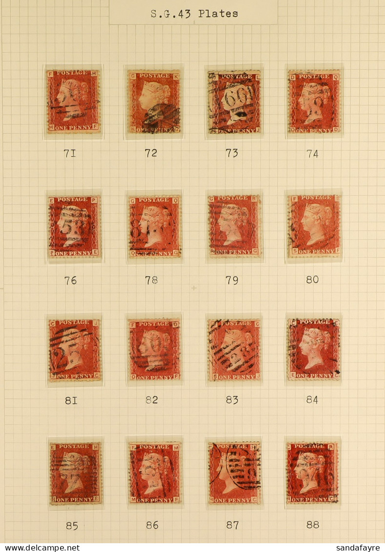 1840 - 1880 COLLECTION In Small Red Album, Note 1840 1d Mulready Letter Sheet (faults), 1840 1d Black (4 Margins), 1864- - Other & Unclassified