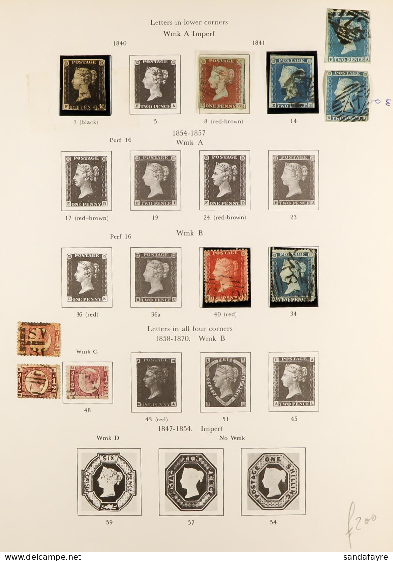 1840-1987 USED COLLECTION In SG Album, Includes 1840 1d Penny Black, Various Surface Printed Issues With Values To 10s,  - Andere & Zonder Classificatie