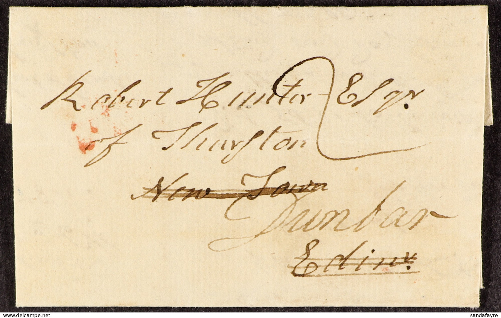 STAMP - 1784 (26 Jly) EL With A Superb Strike Of The Peter Williamson 'E. PENNY POST / NOT PAID' Hand Stamp.Â A Very Cle - ...-1840 Vorläufer