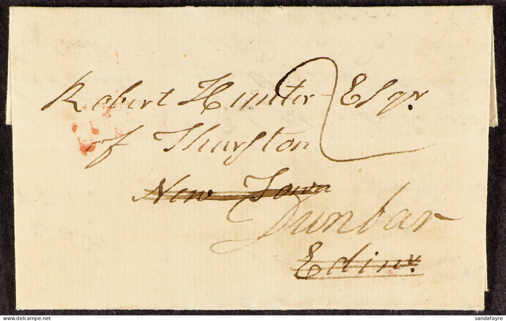 STAMP - 1784 (26 Jly) EL With A Superb Strike Of The Peter Williamson 'E. PENNY POST / NOT PAID' Hand Stamp.Â A Very Cle - ...-1840 Voorlopers