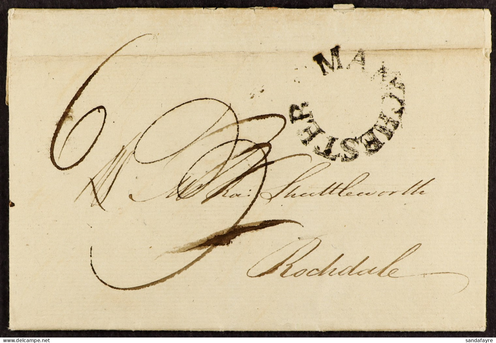 STAMP - 1797 (Apr) EL With Very Fine Undated 'MANCHESTER' Undated Unframed Circular - ...-1840 Vorläufer