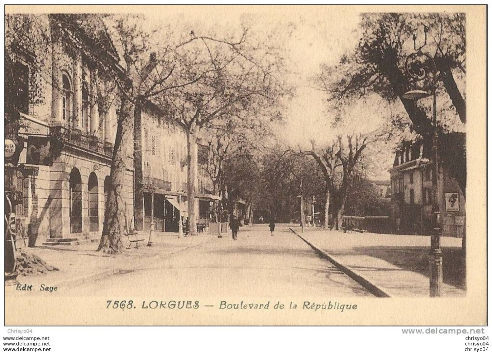 17Lu   83 LORGUES BOULEVARD DE LA REPUBLIQUE (VUE PAS COURANTE) - Lorgues