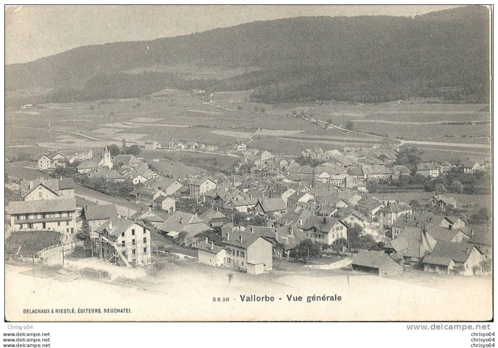 110or   SUISSE VALLORBE VUE GENERALE (DOS NON DIVISE) - Orbe